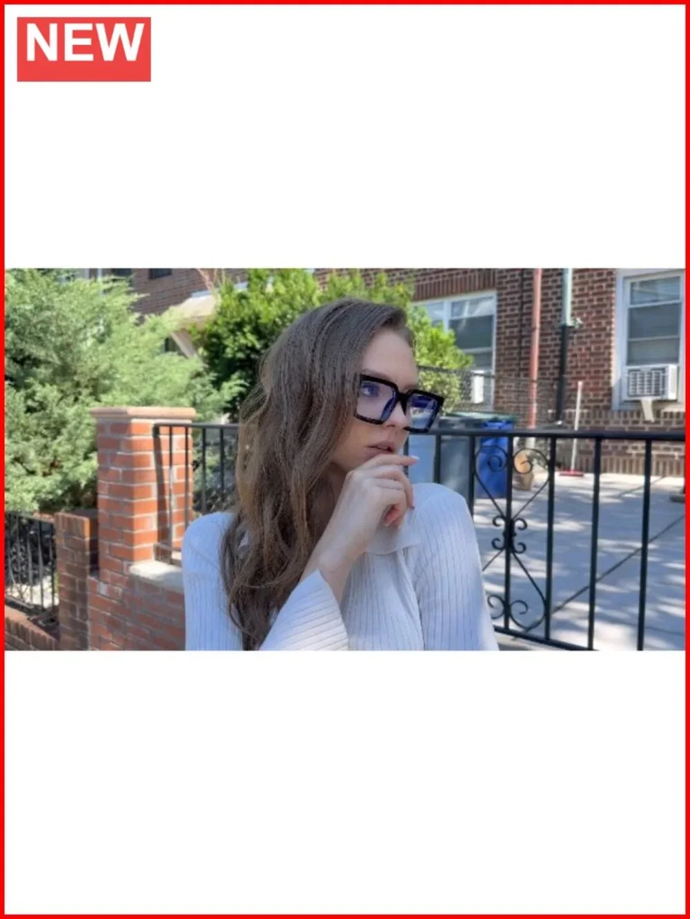 Oversized Square Blue Light Blocking Glasses Full Rim Metal Frame